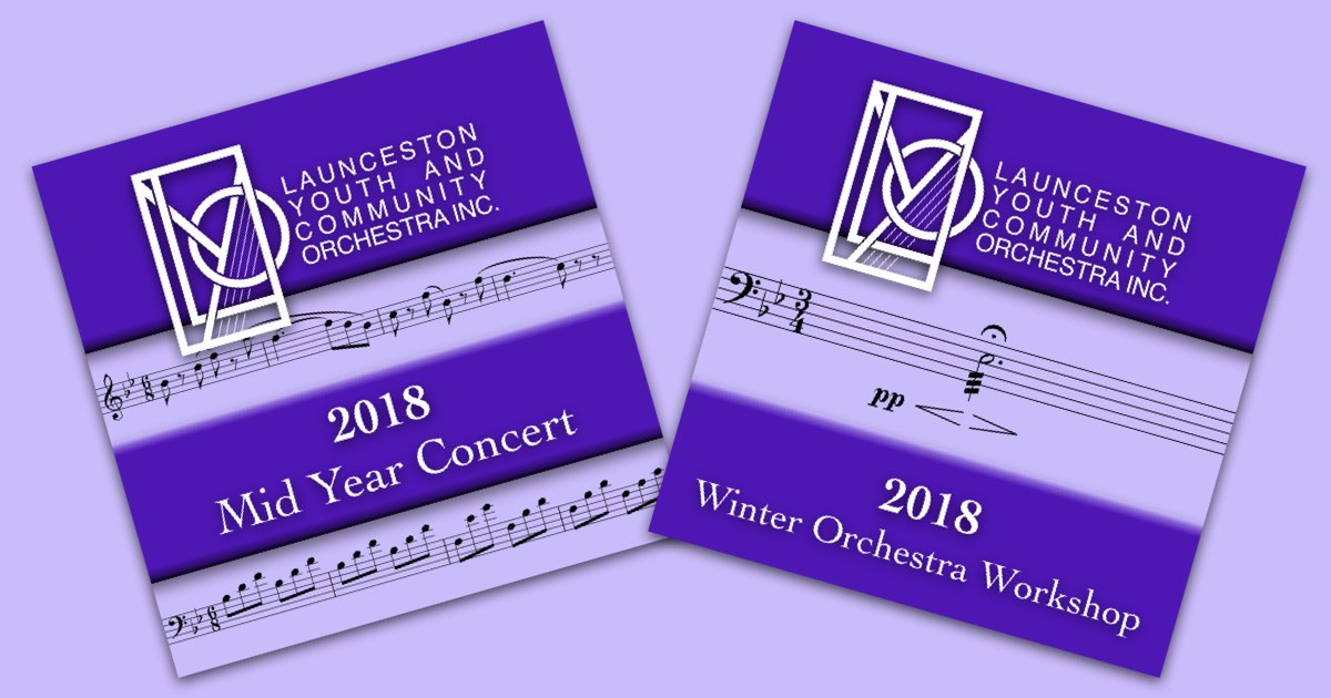 Album art labelled LYCO 2018 Mid Year concert and 2018 Winter Orchestra Workshop